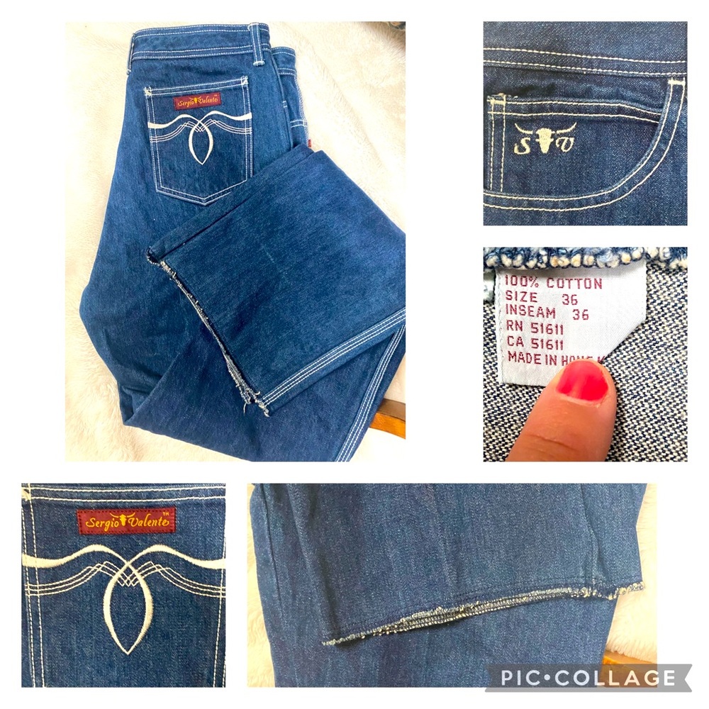 Vintage dark denim Sergio Valente pants.